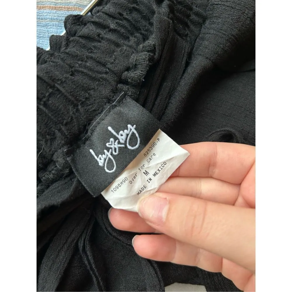 Anthropologie black flowy pants - Image 2