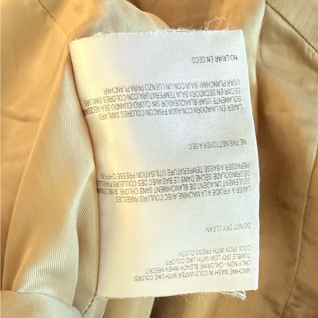 Michael Kors  Single Breasted Beige Trench Coat Rain Coat Removable Hood Large - Image 8