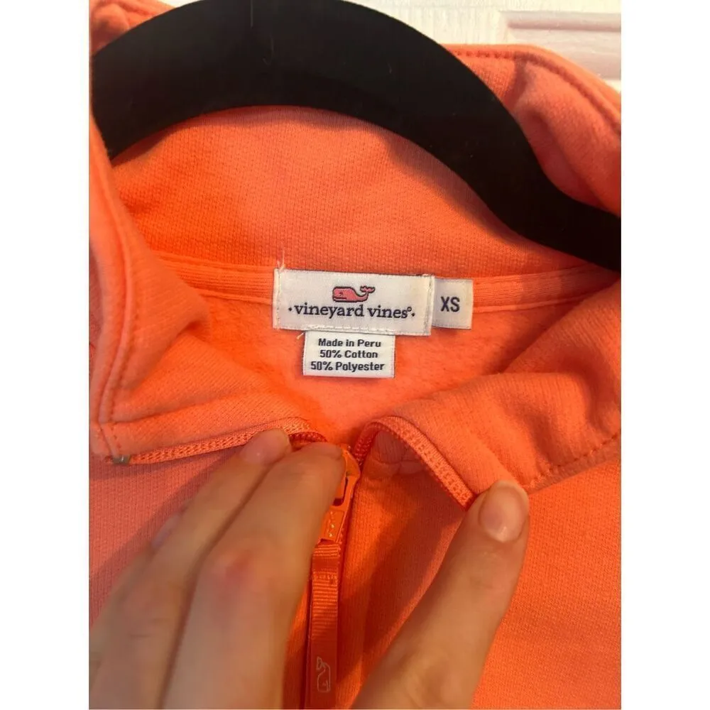 Vineyard Vines Size x Small tangerine colored sweats warm winter sweatshirt - Image 2