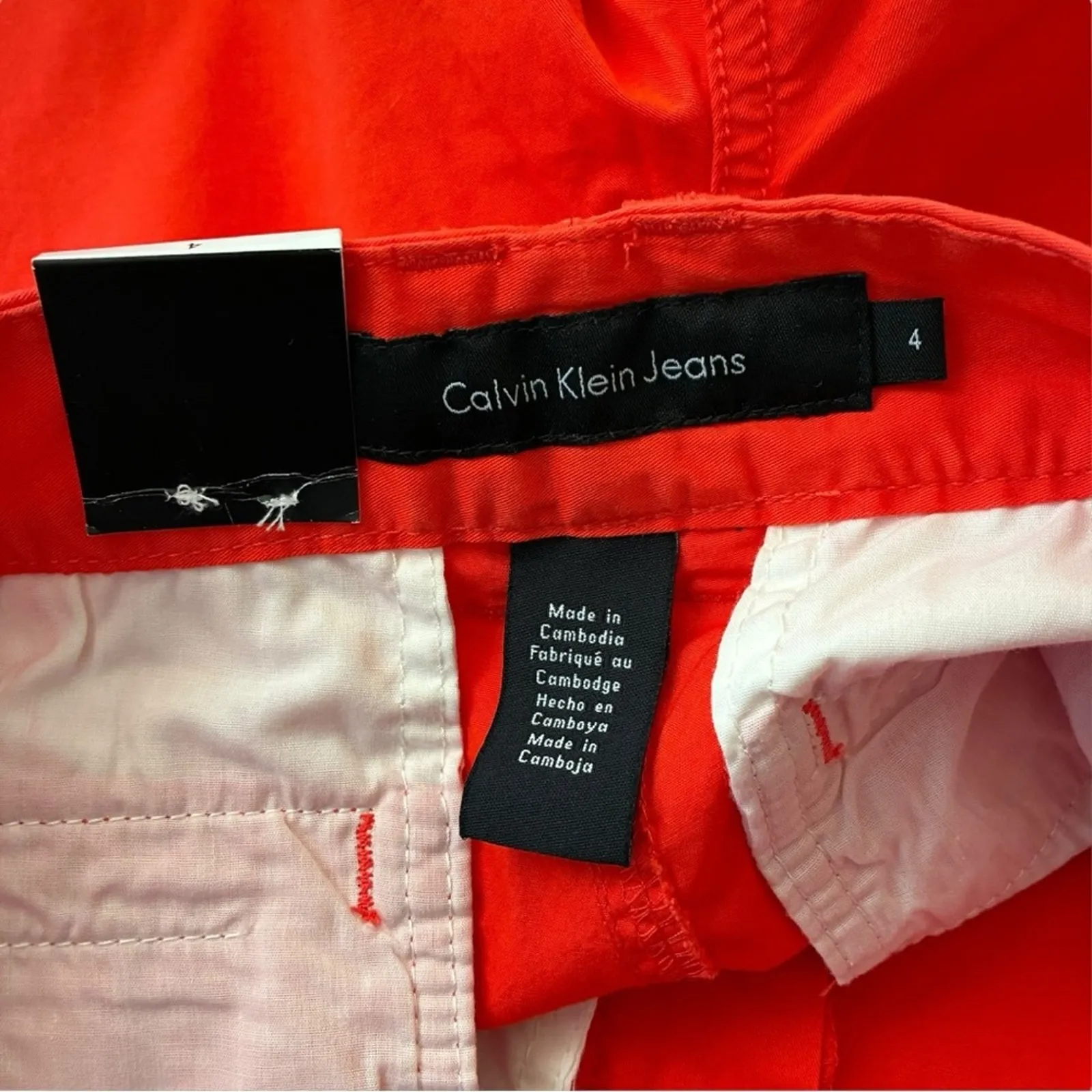 Calvin Klein Jeans tailored shorts in color firecracker NWT - Image 6