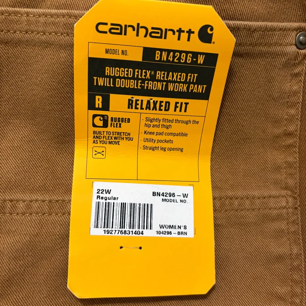 Carhartt Rugged Flex Relaxed Fit Twill Double-Front Work Pants 22W NWT - Image 7
