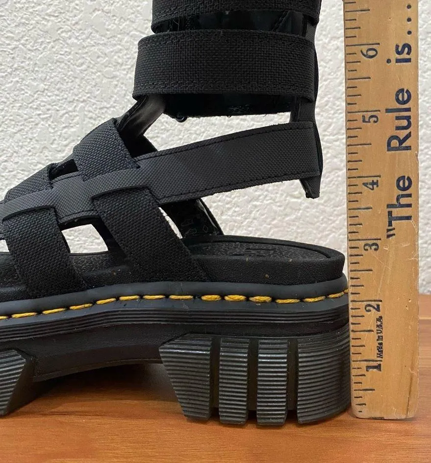 DR MARTENS Ricki Gladiator Black Platform Gladiator Sandals Size 5 US 3UK 36EU - Image 10