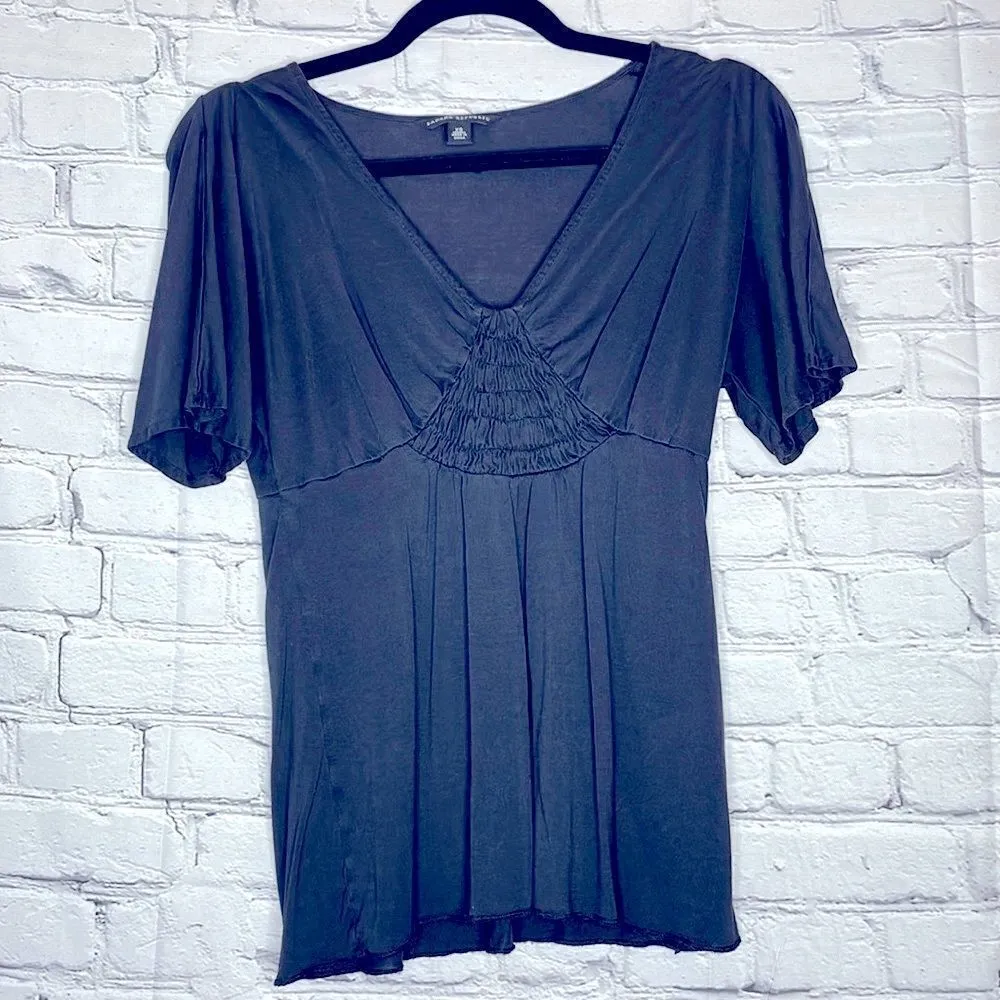 Banana Republic Silk & Modal Black Baby Doll top size XS - Image 2