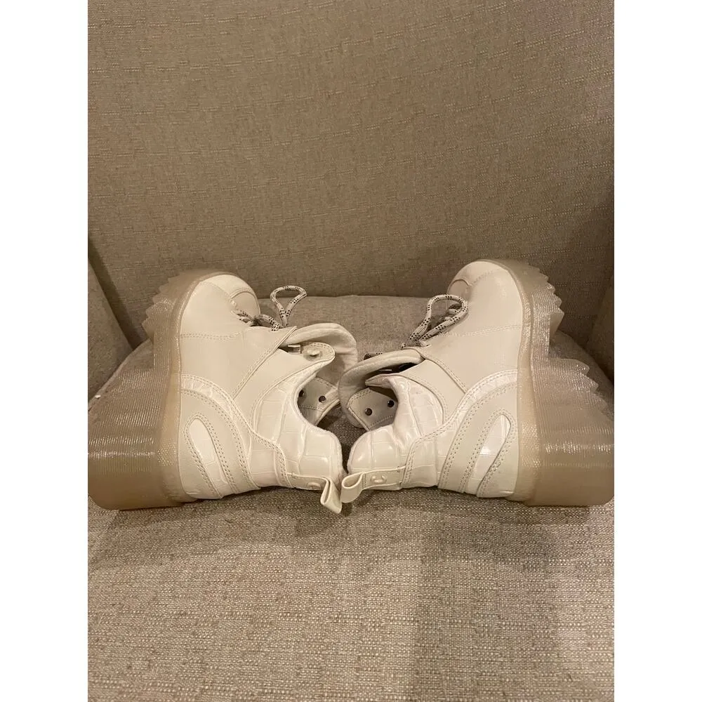 Circus By Sam Edelman Hanna Modern Round Toe Lace Up Platform Ankle Boots, S87 - Image 4