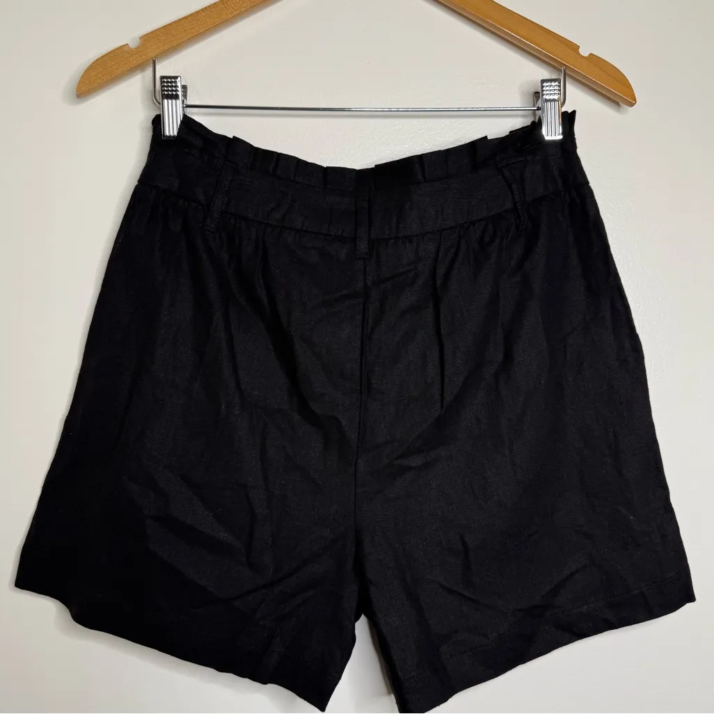 NEW Sofia Vergara Black Linen Blend Shorts Women’s Size 2 NO Belt 4” Inseam - Image 4
