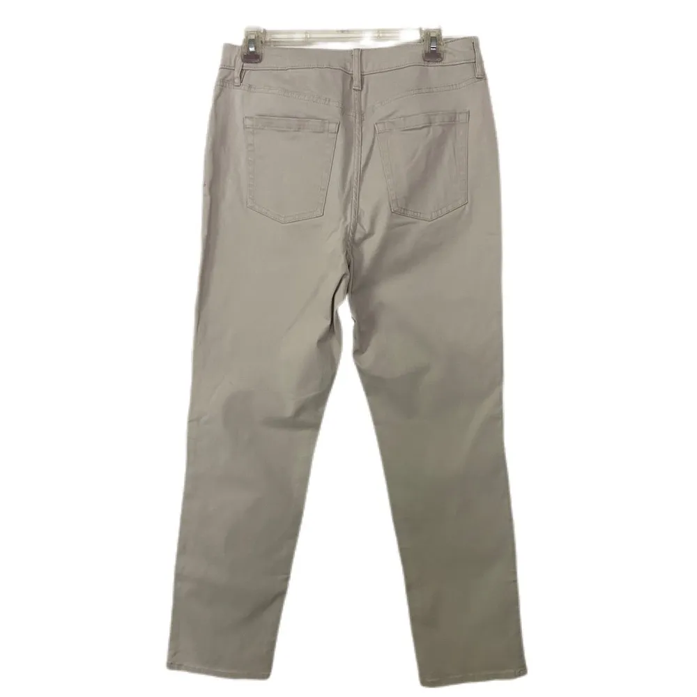 Style & Co Khaki Color Straight Leg Jeans Mid Rise Lightweight Size 10 - Image 3