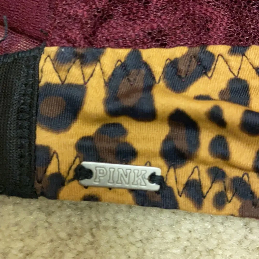 PINK maroon/ animal print bra - Image 5