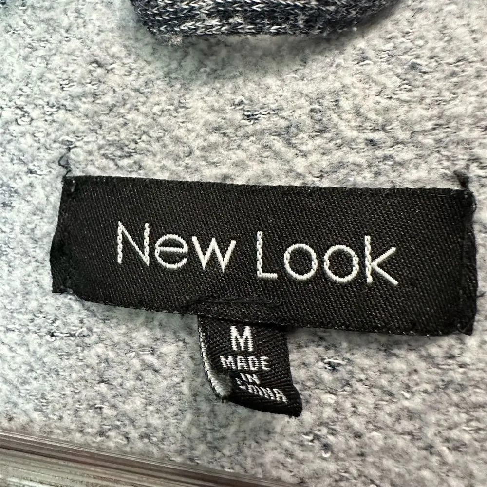 Women's Gray Hooded Flannel Peacoat‎ Jacket Medium Academia Preppy Minimalist - Image 4