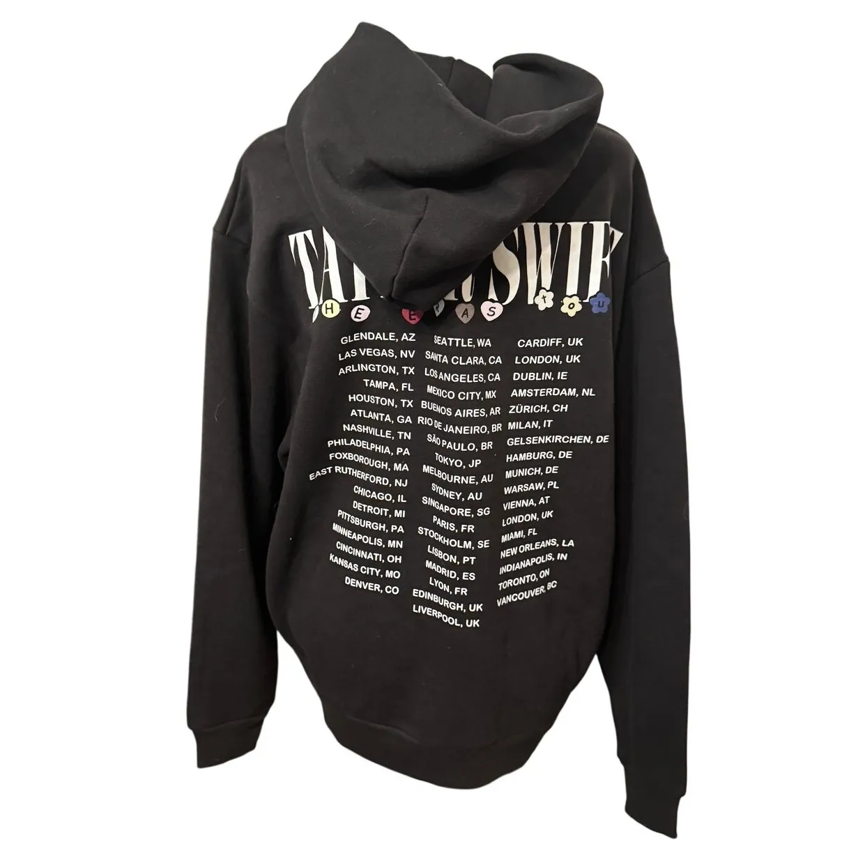 Official Taylor Swift The Eras Tour Friendship Bracelet Hoodie M Black - Image 2