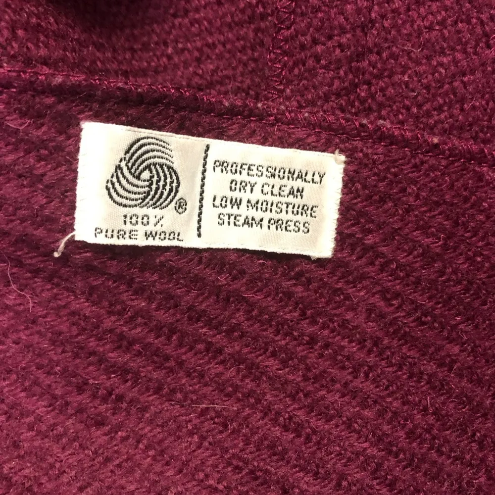 Vintage 100% Wool Blazer, Made in USA Purple Size L - Image 4