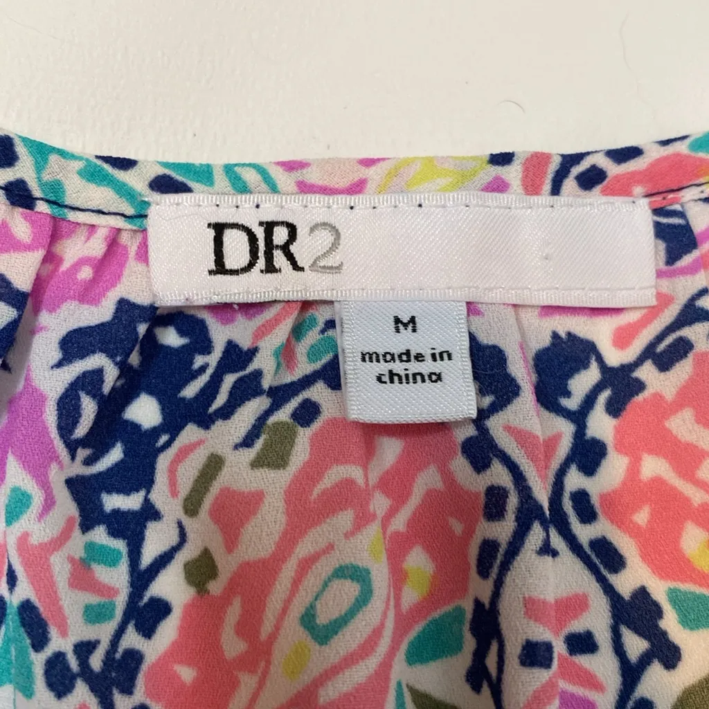 40 DR2 Daniel Rainn Pink Blue Sleeveless tank top Medium Tassels Cottagecore - Image 7