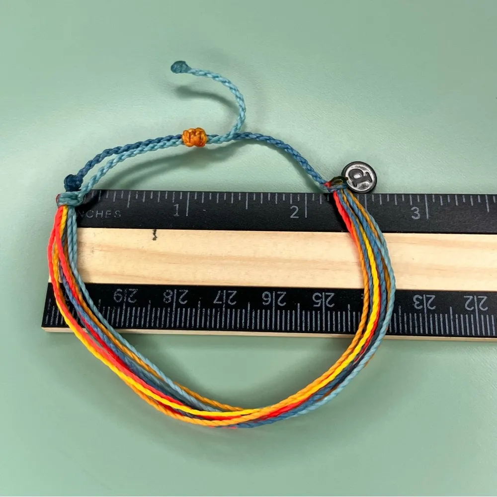 Colorful Retro String Pura Vida Bracelet Blue - Image 3
