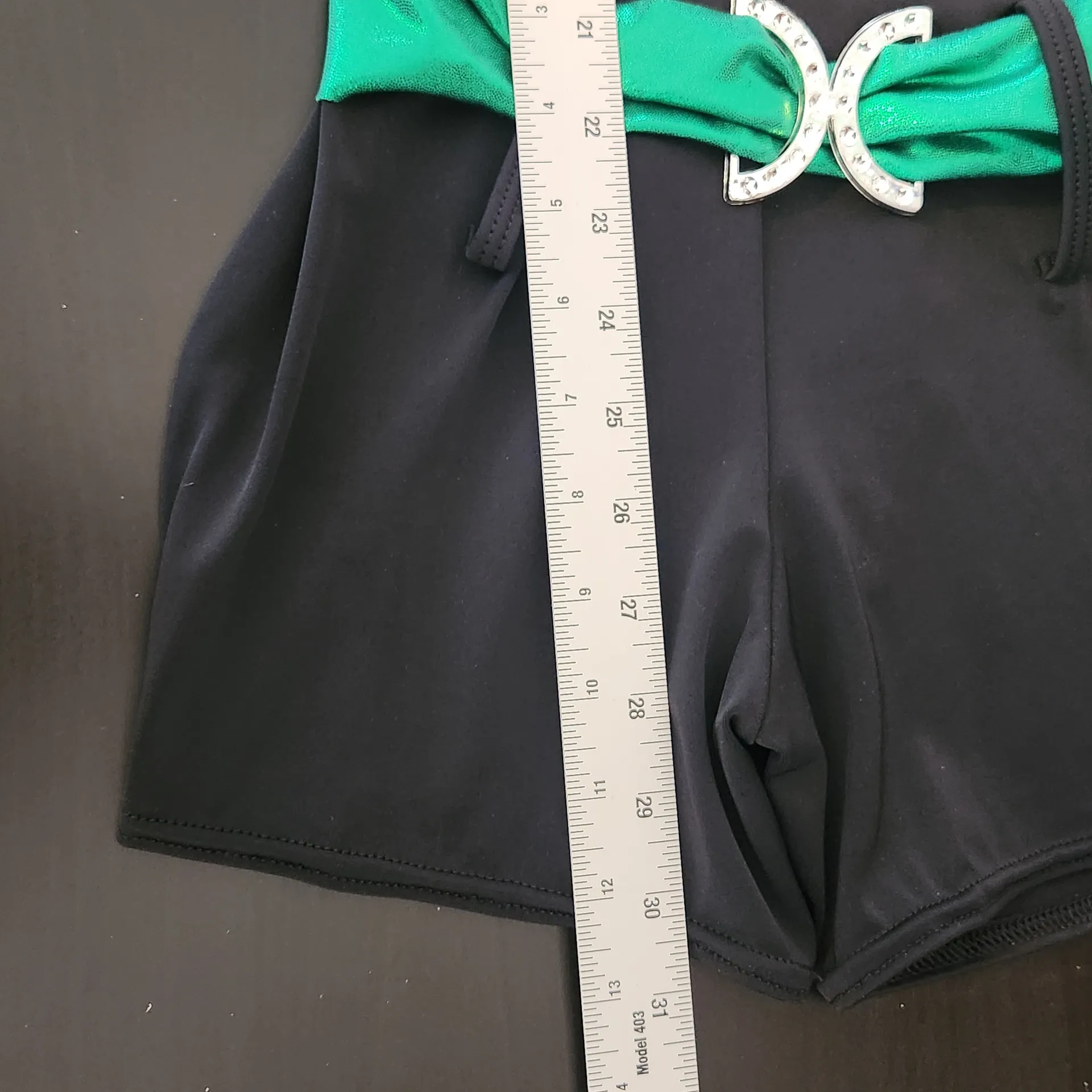 Weissman's Designs for Dance Black and Green Dance Costume Hip Hop Size Medium - Image 5