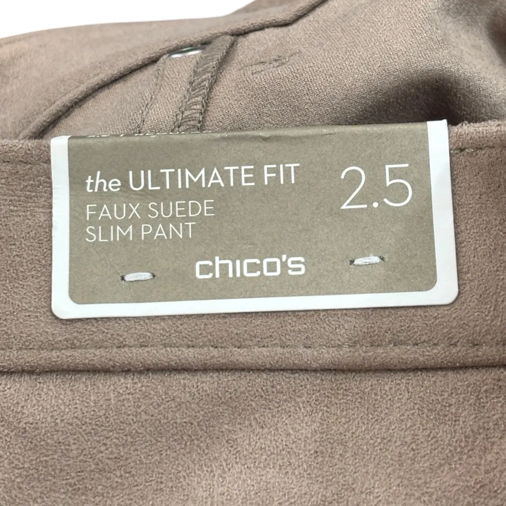 Chico’s The Ultimate Fit Faux Suede Slim Pant NWT 2.5R US 14 Womens - Image 10