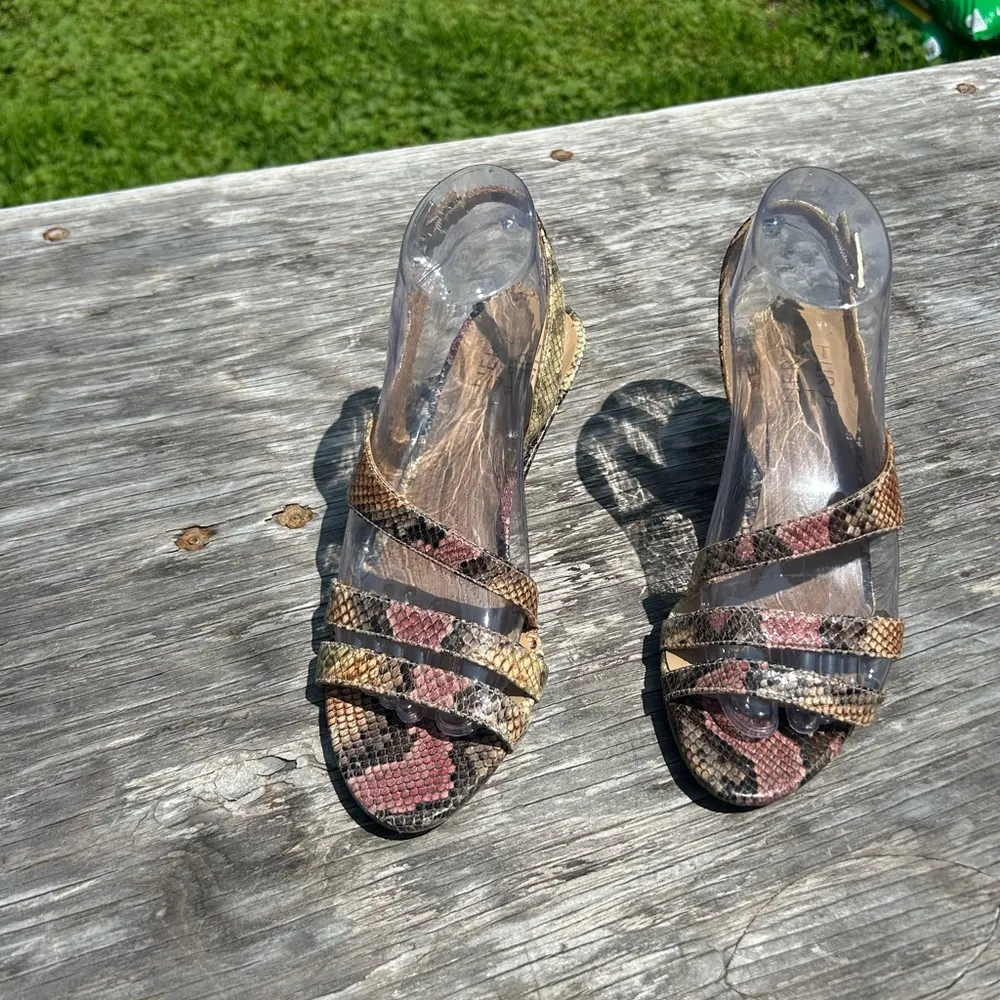 Naturalizer Leather Heeled‎ Sandals Snakeskin 7.5 - Image 5