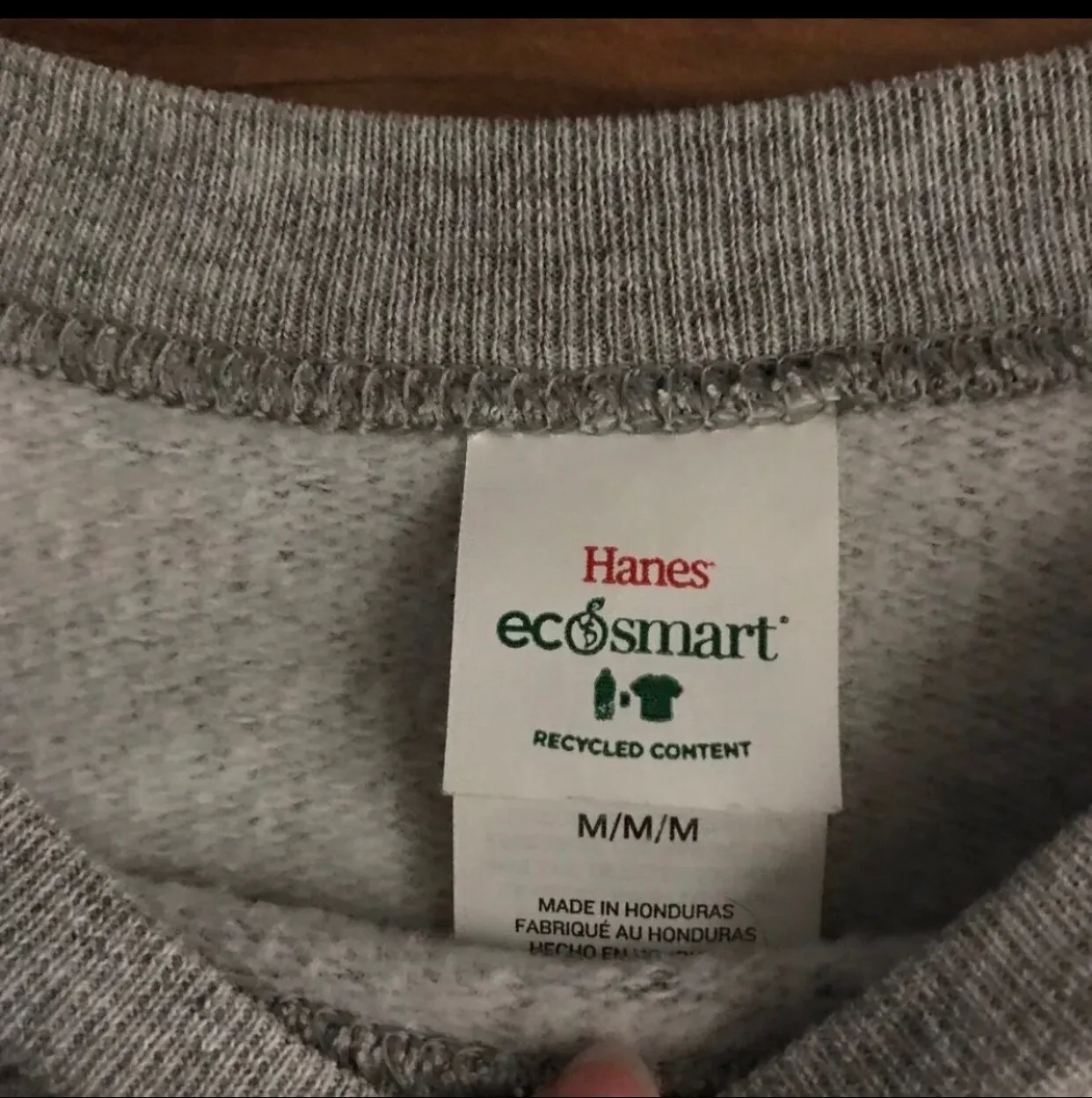 Hanes Plain Gray Sweatshirt - Image 2