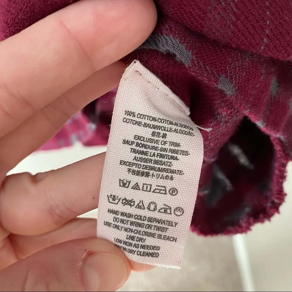 Free People Baby-Blues Paid Tunic Red Sz XS - Image 7