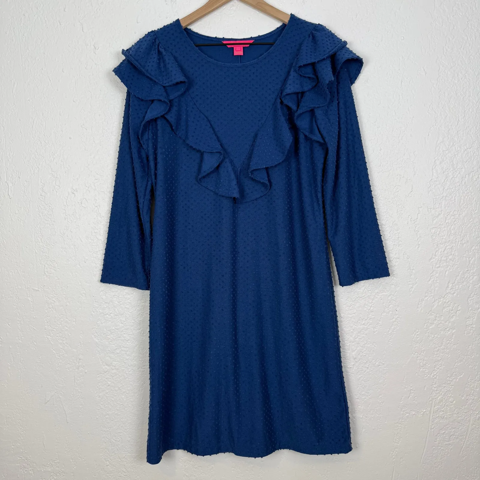 Lilly Pulitzer Pheby Dress Oyster Bay Navy Size Large - Image 2