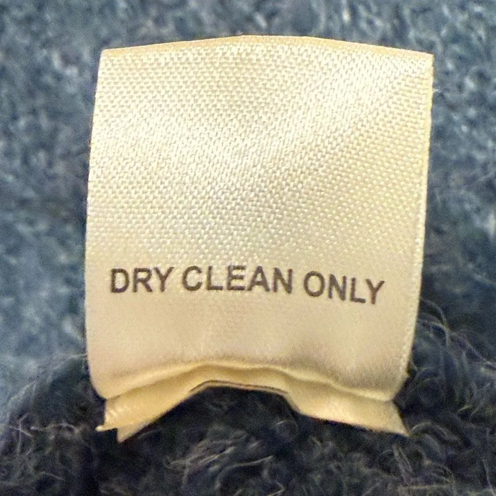 Lovestitch Chunky Cable Knit Mock Neck Pullover Sweater Teal Green Size Smalll - Image 6