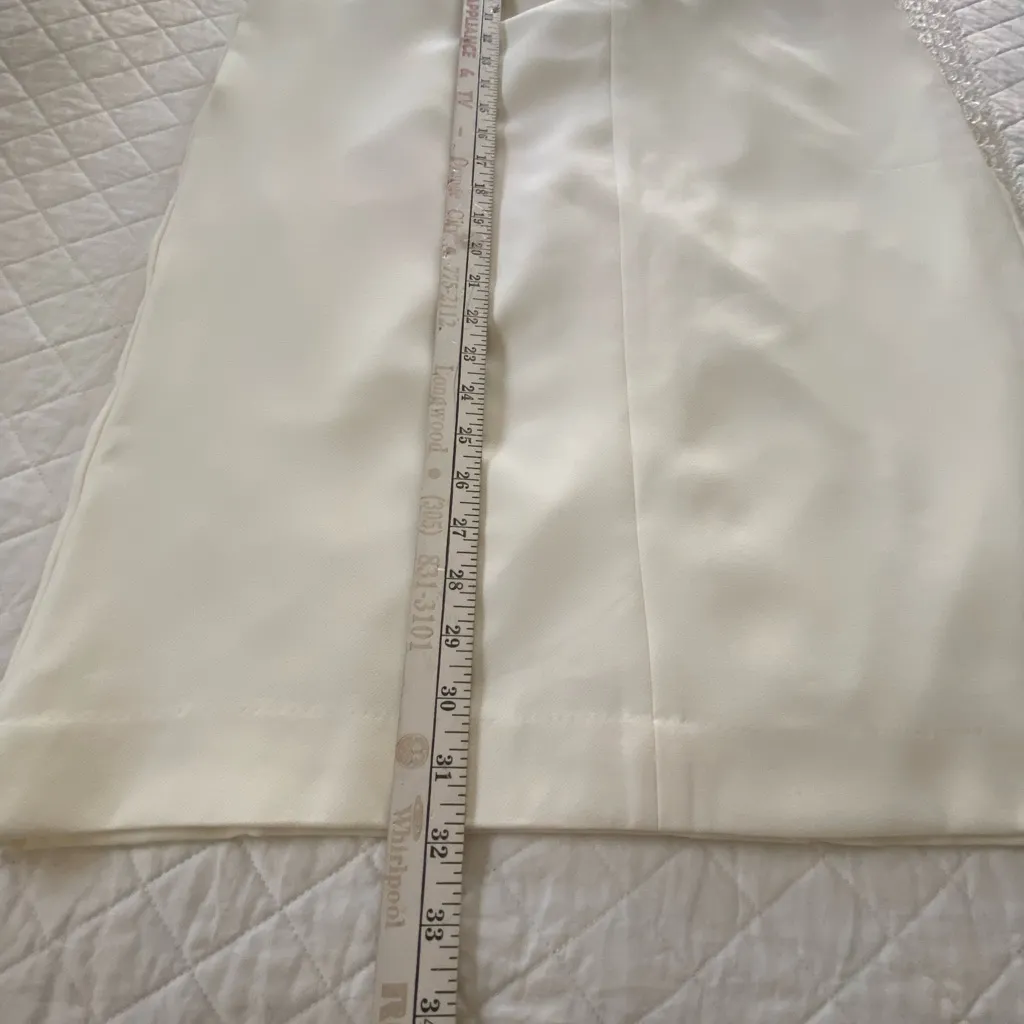Jessica London Elegant Cream Pencil Skirt Size 12W - Image 13