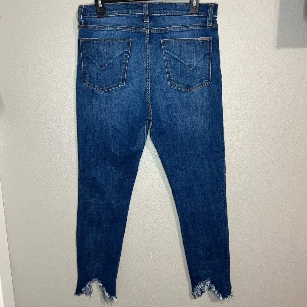 Hudson Blair super skinny raw chewed hem high rise denim jeans women’s size 31 - Image 7