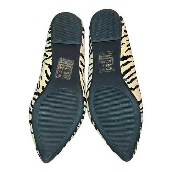 QUPID TIGER PRINT BALLERINA FLATS LOAFERS‎ FAUX SUEDE TEXTURE SIZE 7 NWOT - Image 6