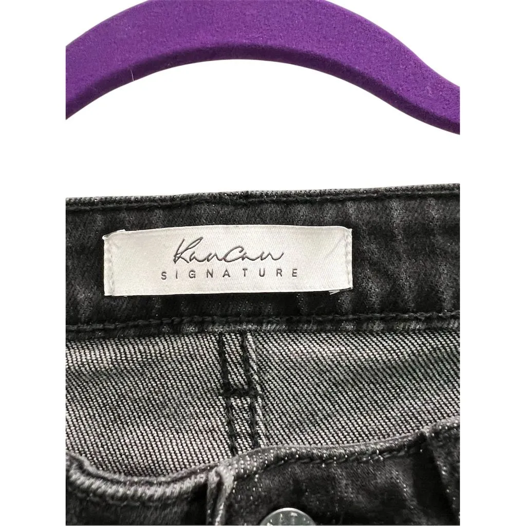 Kancan Women's Black Distressed Ankle Skinny Jeans Size 27 Mid Rise - Image 2