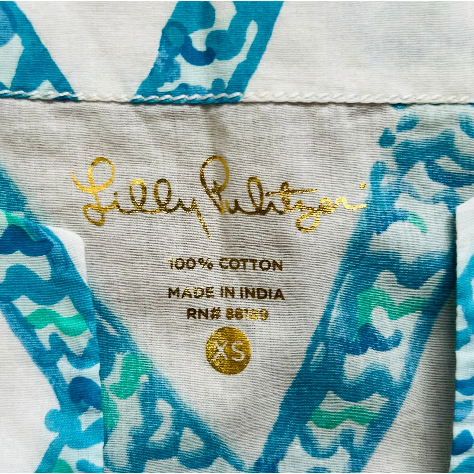 Lilly Pulitzer White Turquoise Amelia Island Tunic Turtle Cove Lattice Sheer XS - Image 9