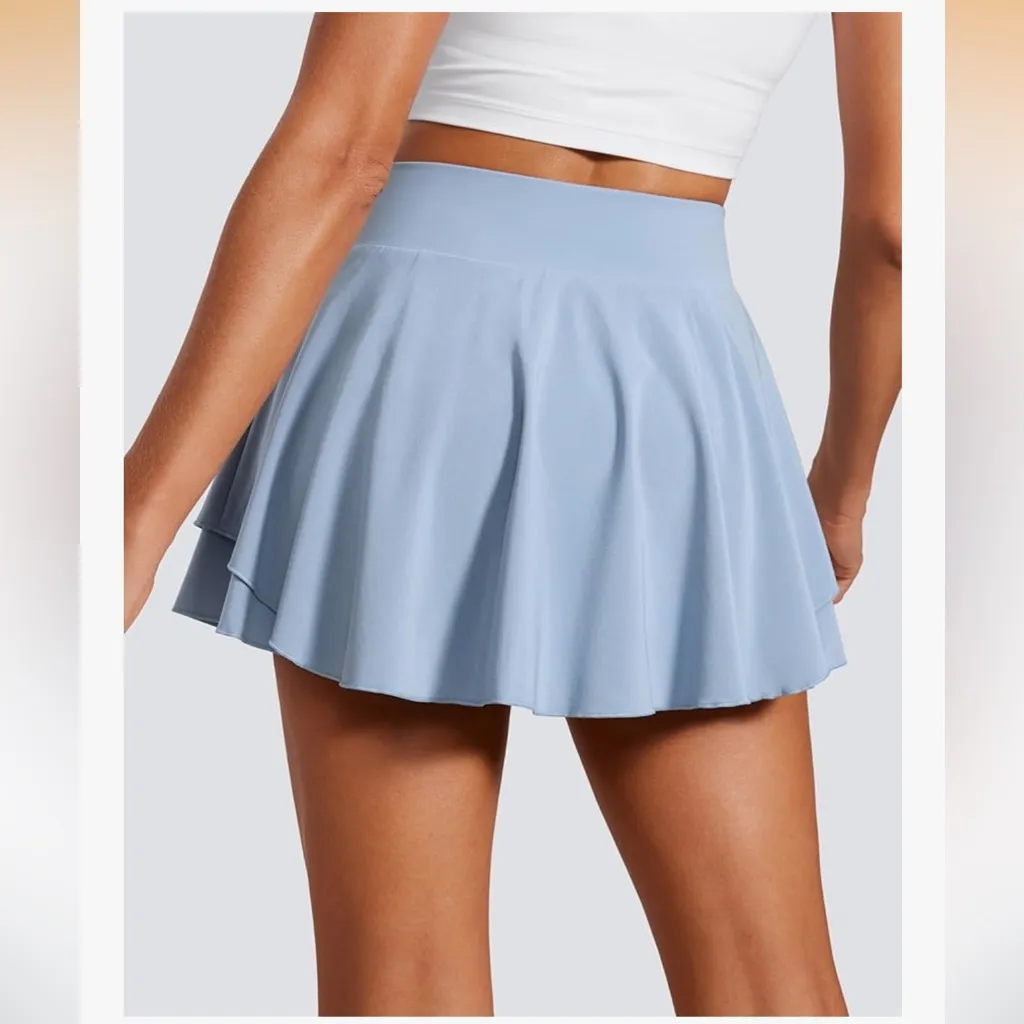 CRZ YOGA Womens Tennis Skirt Skort Quick Dry  
High Waist 4 Pockets NEW Sz MEDIUM - Image 3