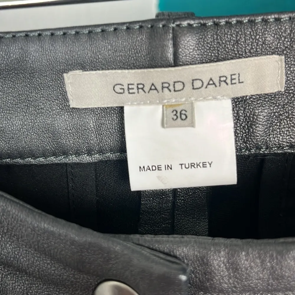 Gerard Darel gunmetal lamb leather skinny jeans - Image 11
