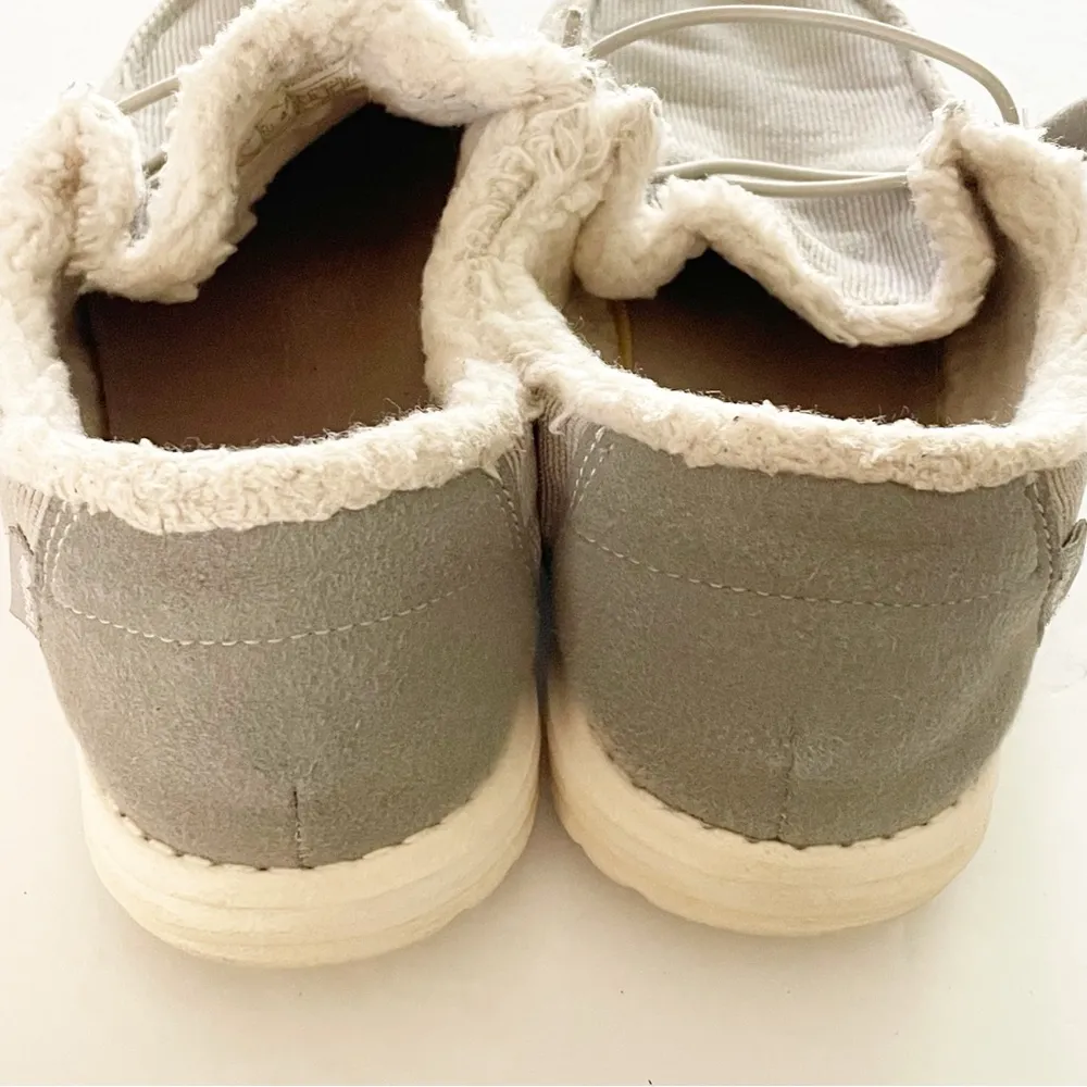 Hey Dude Womens Size 9 Wendy Corduroy Grey Womens Slip On Comfort Shoes - Image 4