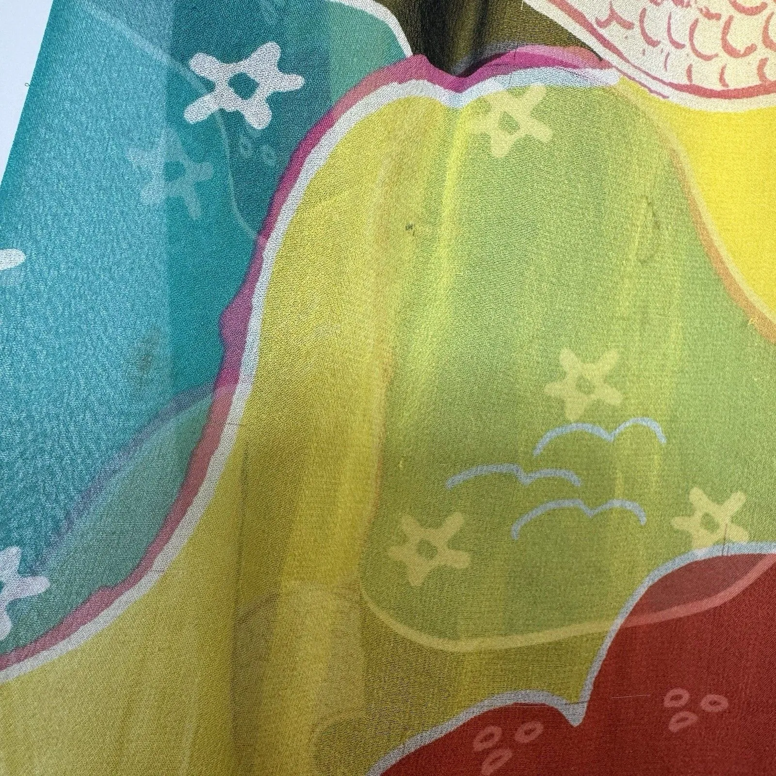 Y2K Diane Von Furstenberg Silk Strapless Dress US 6 Multicolor Artsy Fairy Hoco - Image 10