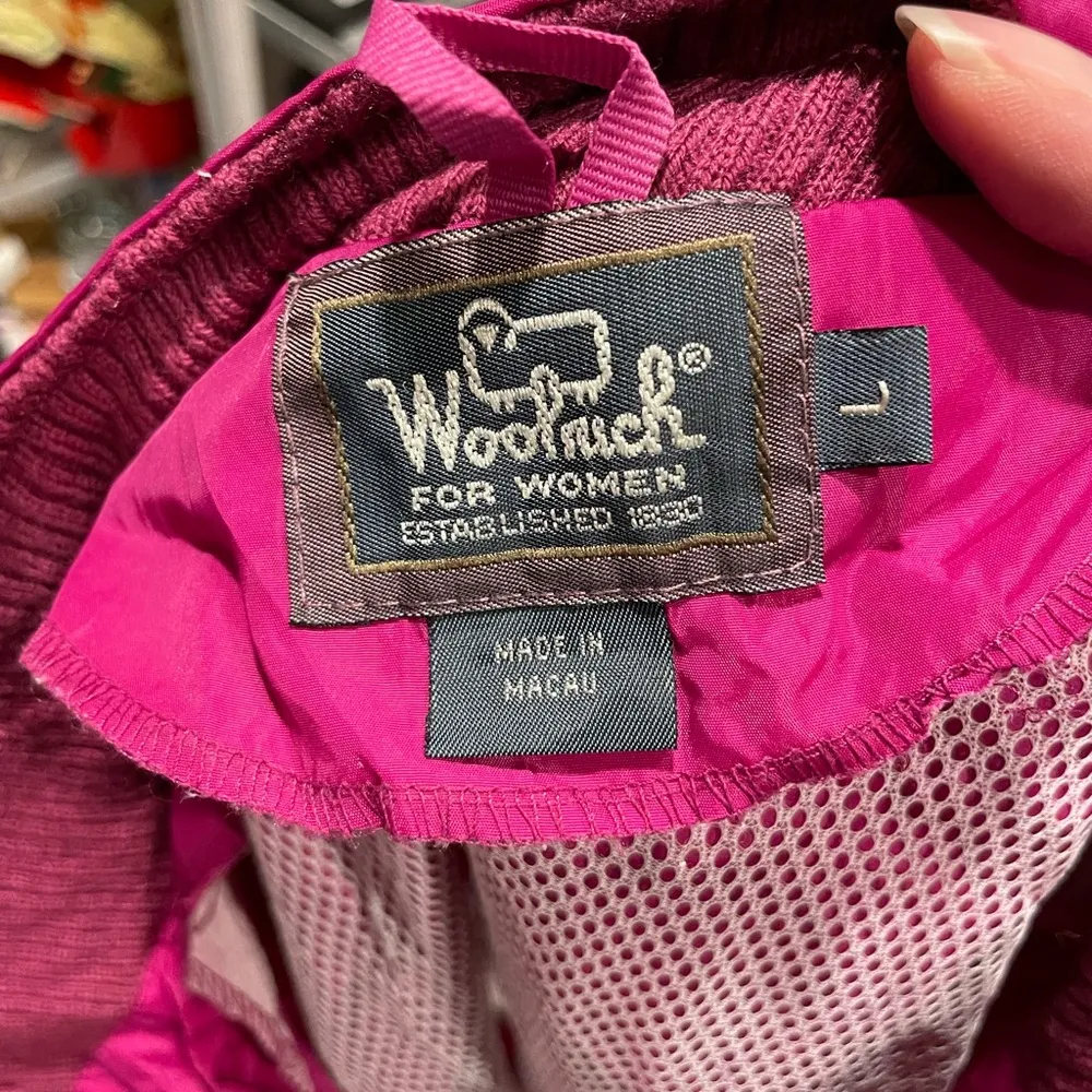 90’s raspberry woolrich maxi hooded rain parka packable travel lightweight - Image 11