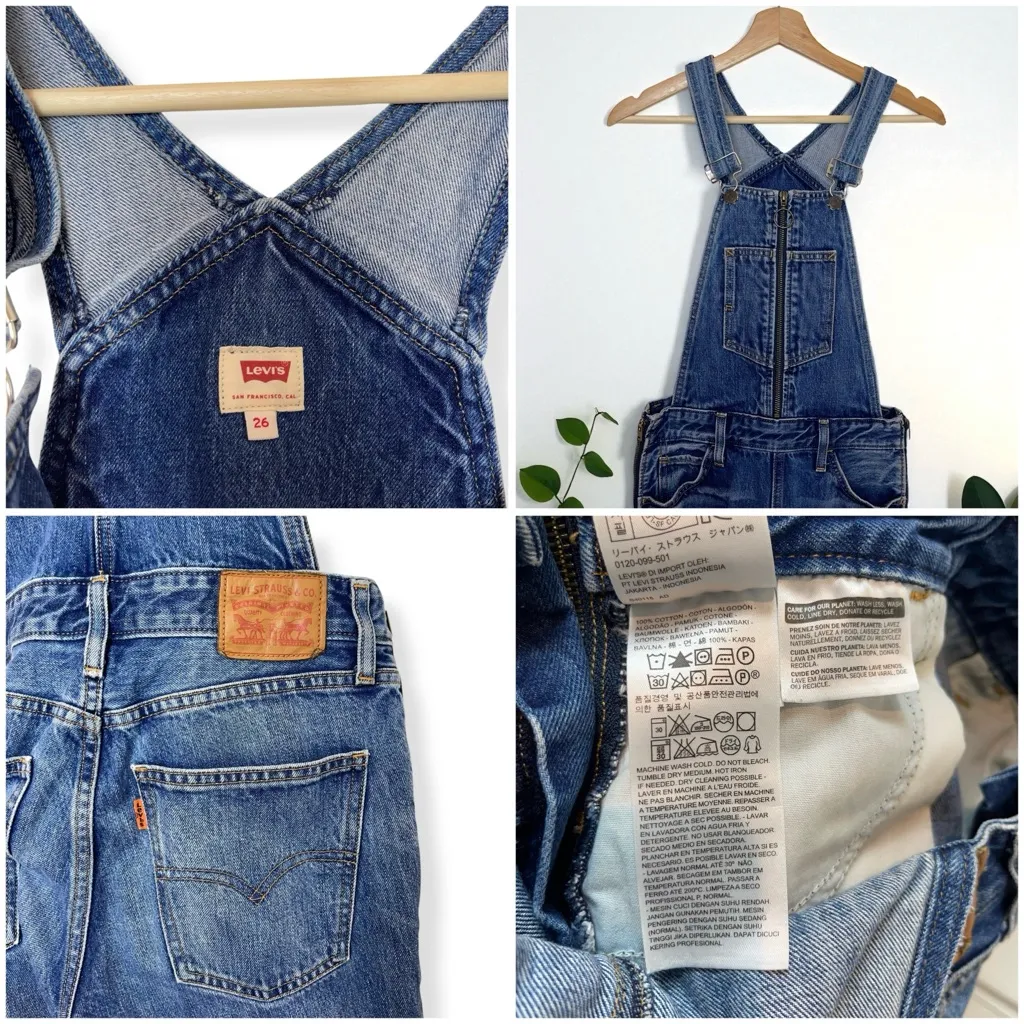 Levi's Orange Tab Zip Front Overalls in Tomorrow's Parties - Image 14