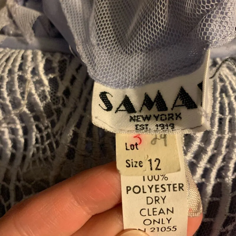 Cher 1970s lilac fringe maxi dress Blue - Image 3