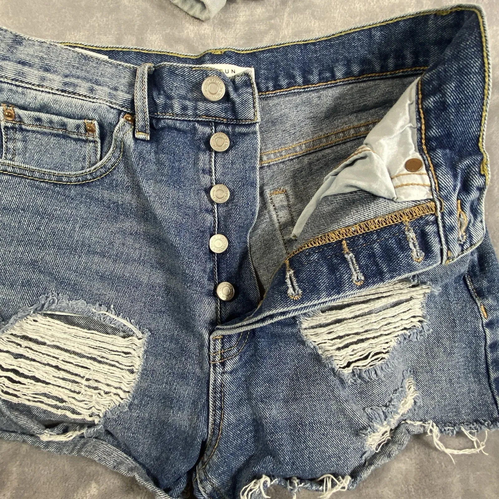 Pacsun‎ Mom Shorts & High Rise Vintage Cut Off Sz 26 Distressed Hipster 2 Pair - Image 9