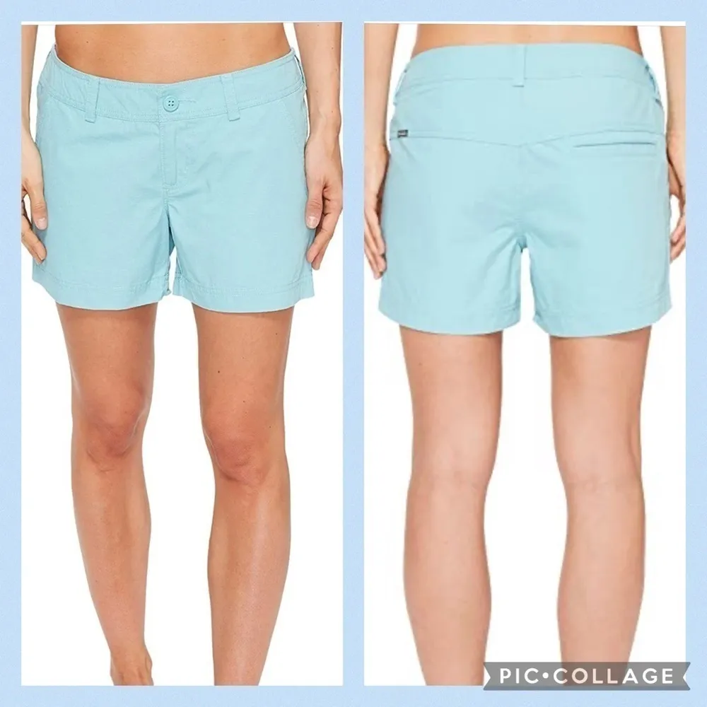 Columbia Compass Ridge Mid Rise 4” Inseam Pockets Cotton Light Blue Shorts 4 - Image 2