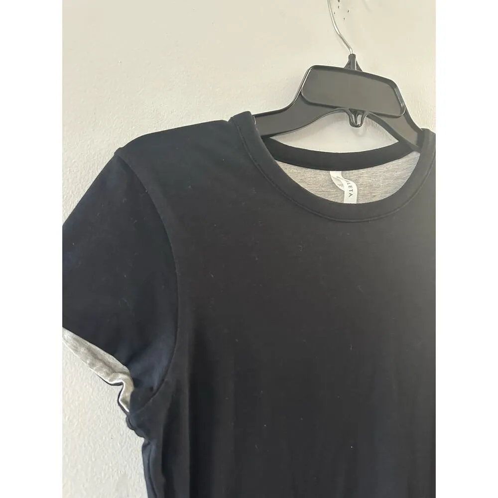 Athleta Dress Women's Small Black Gray Destina Reversible Mini Athletic - Image 3