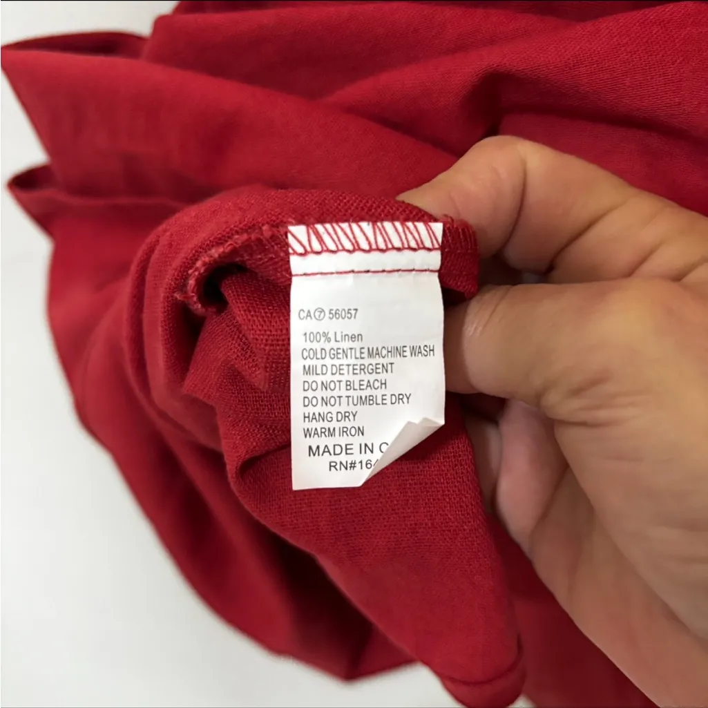 Petal & Pup Ramona Halterneck Midi Dress Size M Red - Image 6