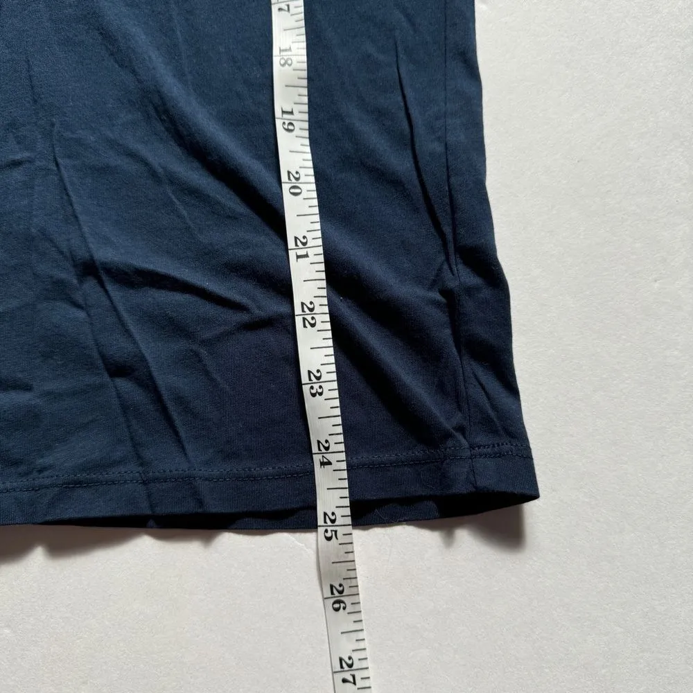 Everlane The Supima Cotton Slim V-Neck Tee Navy Blue Size Small NWOT - Image 5
