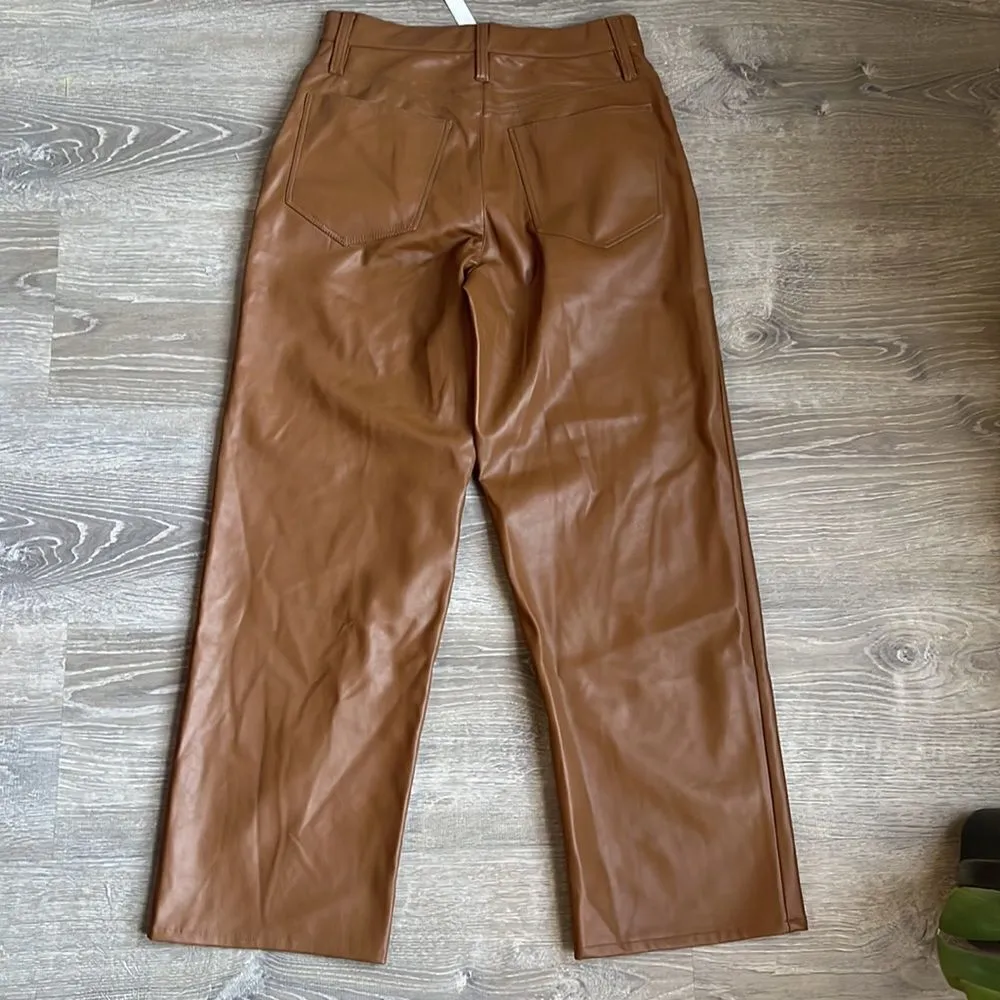 NEW madewell The Perfect Vintage Wide-Leg Pant: Faux Leather Edition - Image 4