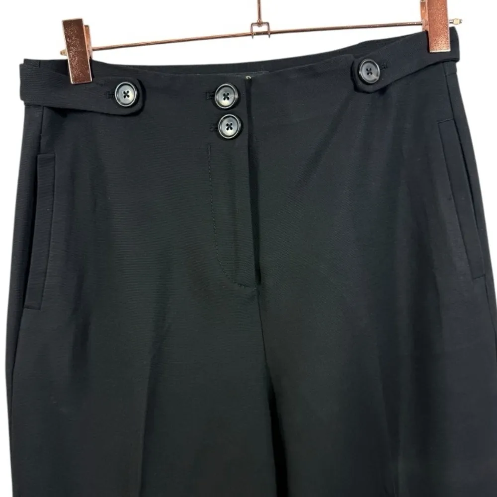Massimo Dutti‎ Cropped Trouser Pants Black Size Small Designer Contemporary - Image 5