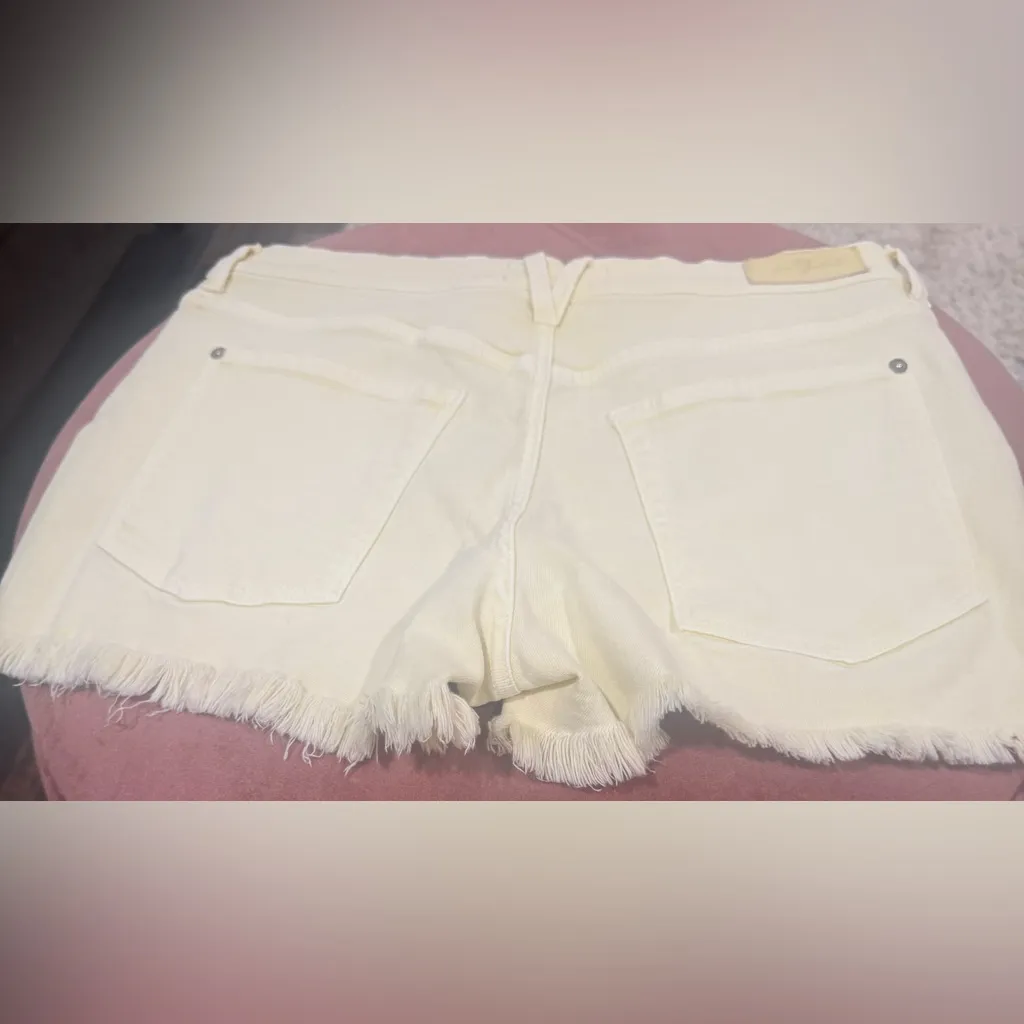7 For All Mankind yellow frayed shorts - Image 7