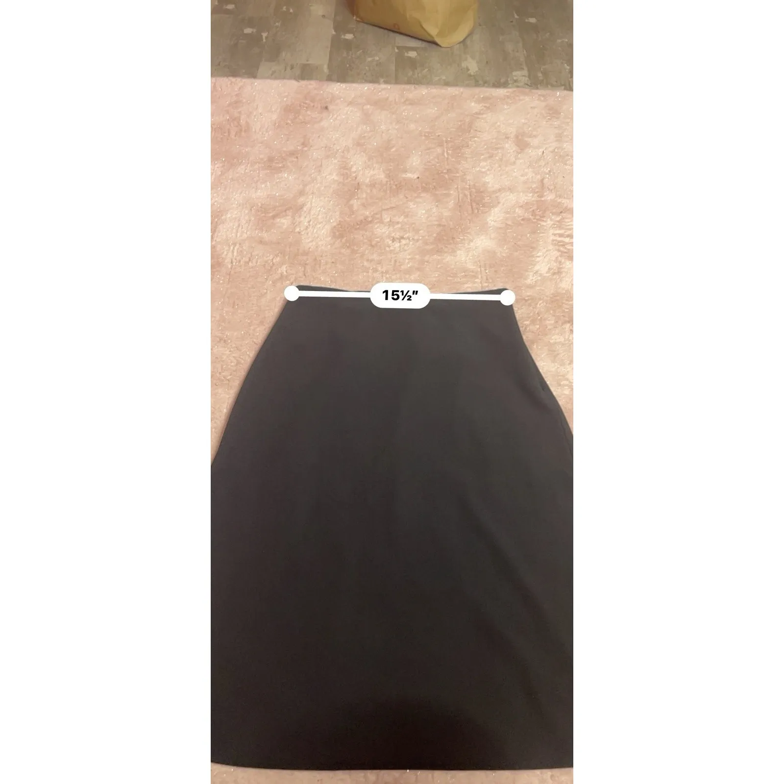 Abercrombie & Fitch Black Skirt Womens Size LP A-Line Side Zip Cottage Bin11 - Image 8