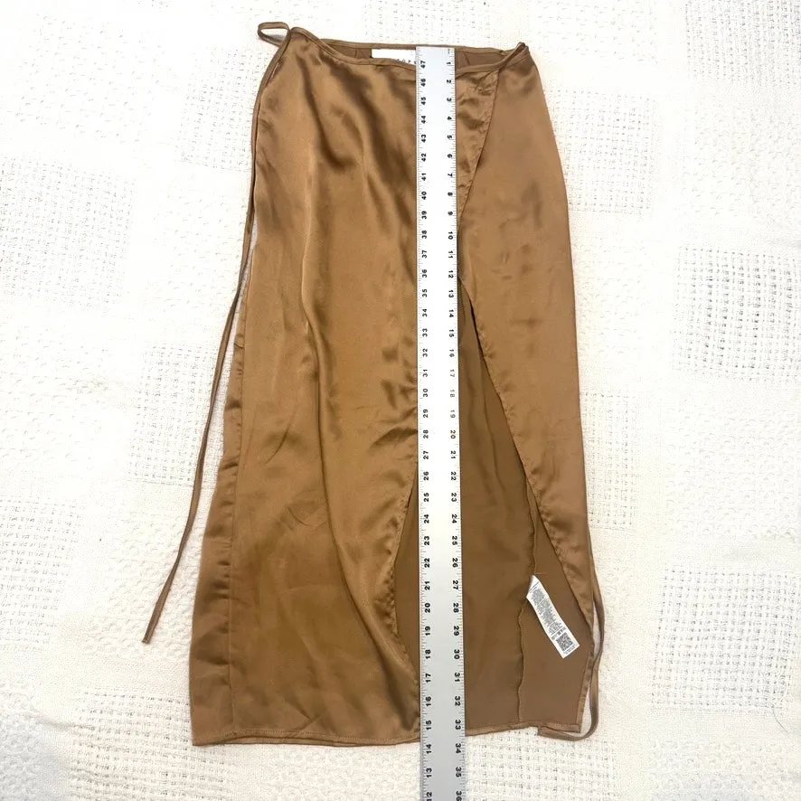 new Topshop 2 co-ord satin adjustable wrap tie midi skirt SK 3081 - Image 2