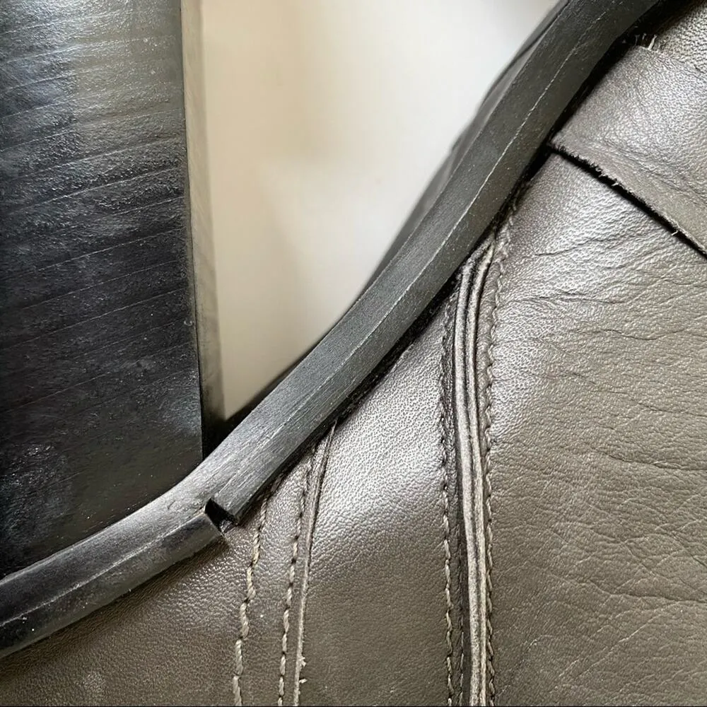 CNC Costume National Gray Leather Boots 39 9 - Image 7