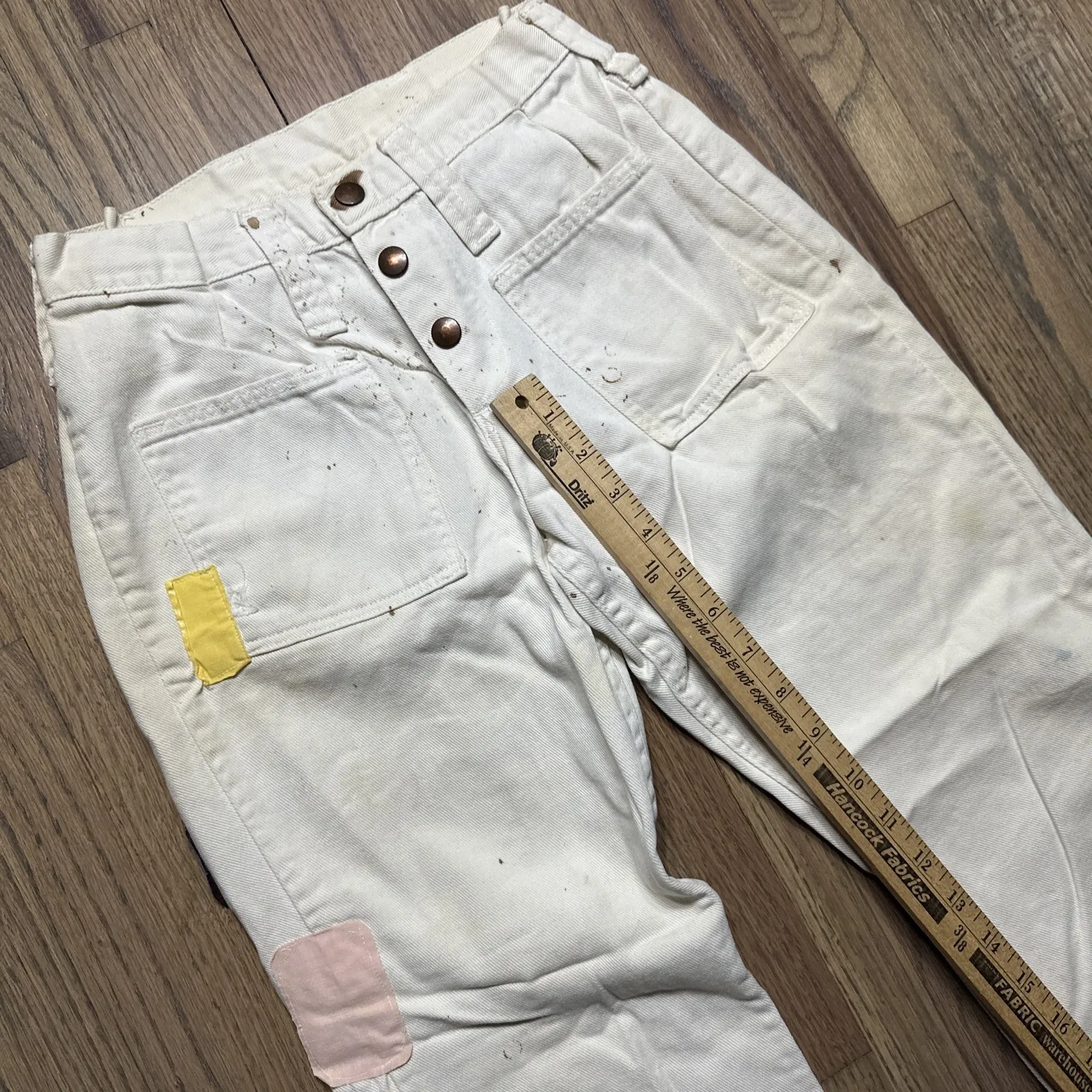 True Vintage Pants Womens 22x30 Flare Hippie 70s Patches Concert Woodstock Size undefined - Image 16