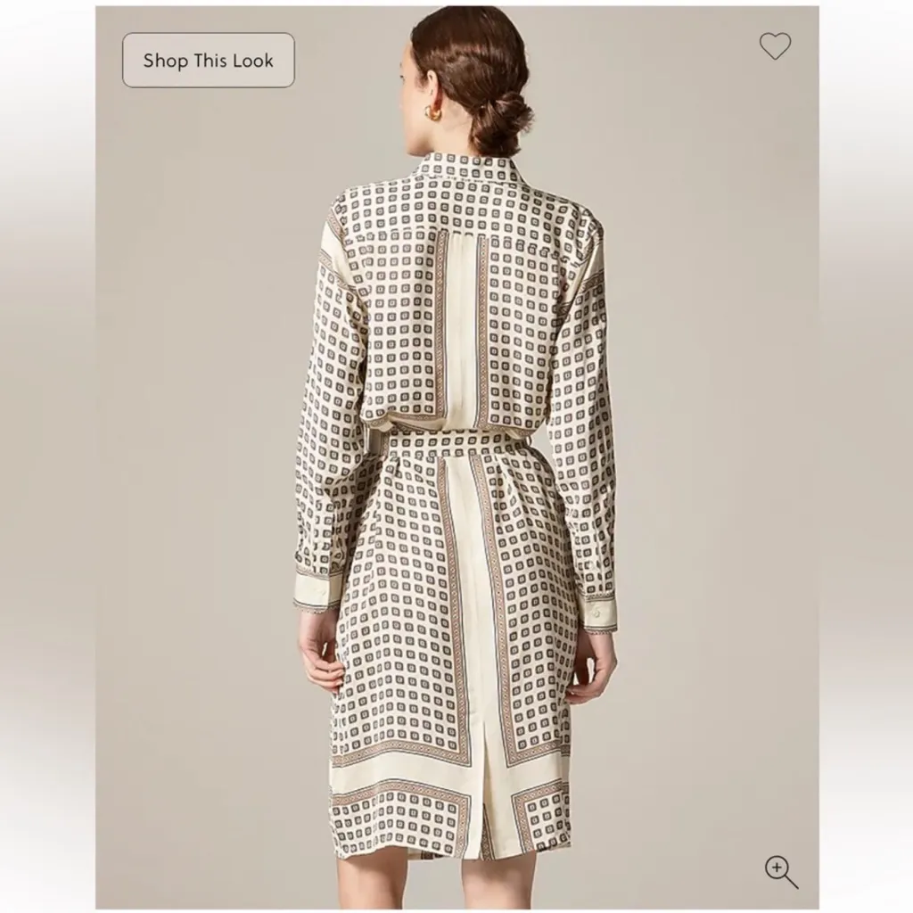J.Crew Tie-waist shirt-dress in foulard print - Image 3