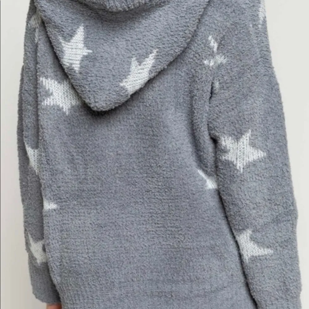 POL black star printed fleece pullover sweater - Image 4