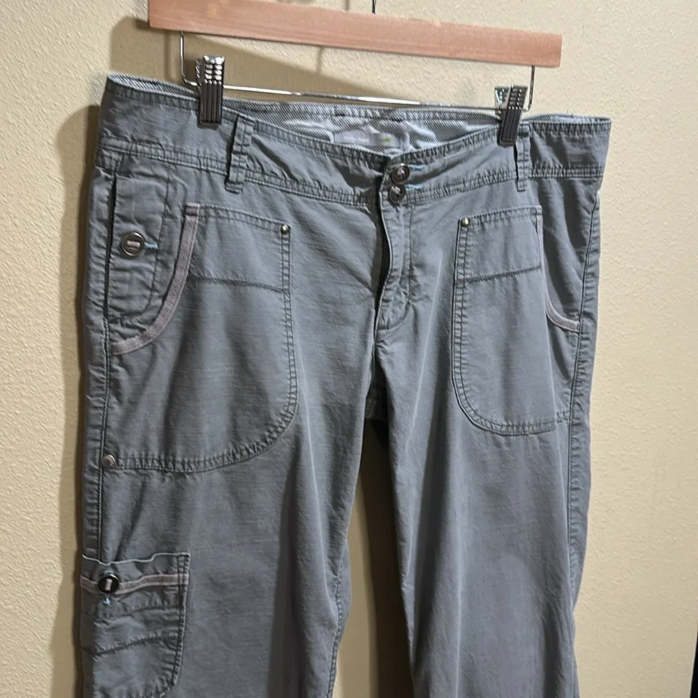 Horny Toad size 10 Army Green Khaki Cargo Pants - Image 3